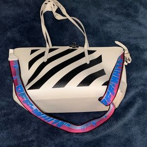 OFF-WHITE DIAGONAL BINDER SHOPPER TOTE BAG